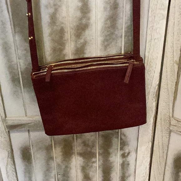 Bass leather handbag, crossbody, like new, burgundy - Picture 4 of 14